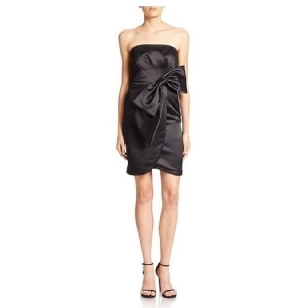Milly Sz 6 silk bow dress corseted